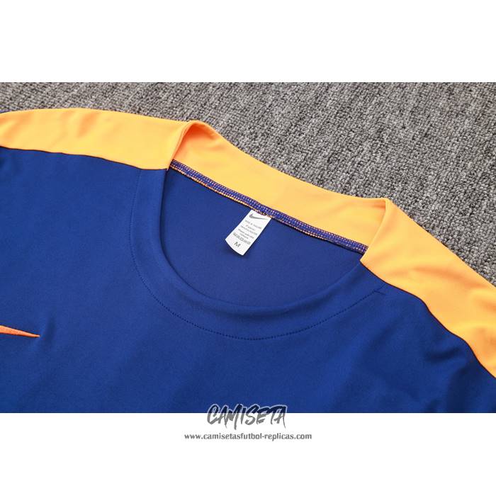 Chandal del Paises Bajos 2024-2025 Manga Corta Azul - Pantalon Corto
